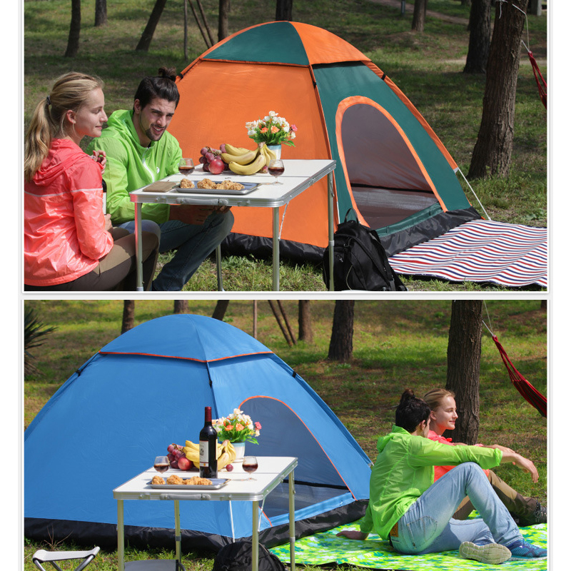 Cheap Goat Tents Quick Automatic Opening Tents Outdoor Camping Backpacking Tent for 3 4 Persons Camp Equipment for Family Picnic   